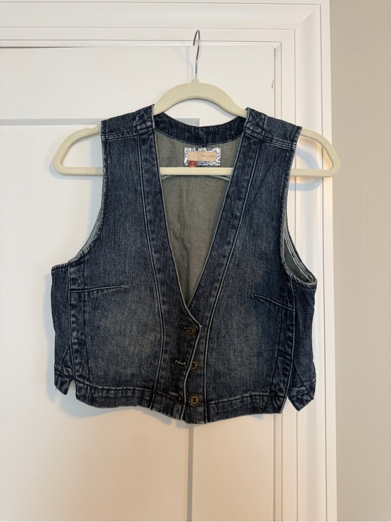 Pilcro Tops - Pilcro Indigo Denim Vest - Blue Wash